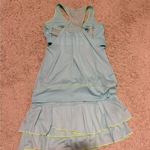 Lucky in Love Light Blue and Green tennis skirt and matching top